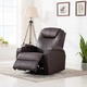 vidaXL Električna podesiva fotelja za masažu od umjetne kože smeđa